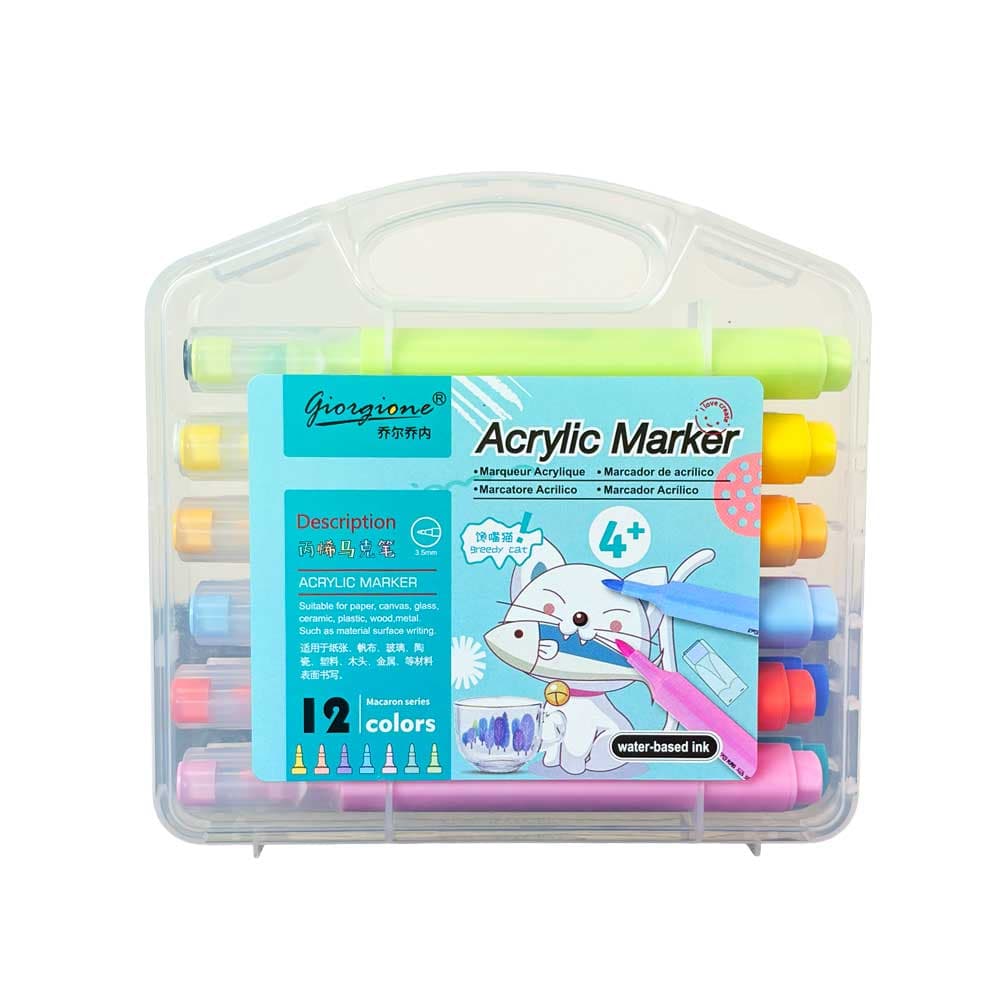 Giorgione Acrylic Marker Macaron Series Set of 12 Colors